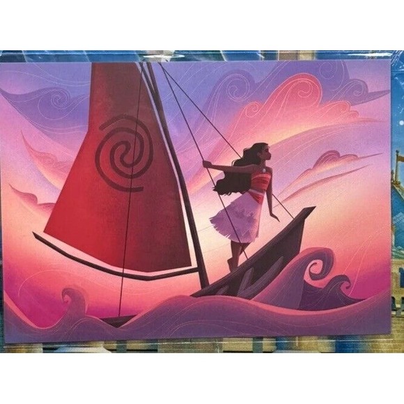 2025 Disney Parks Stacey Aoyama Princess Moana Print 14x18